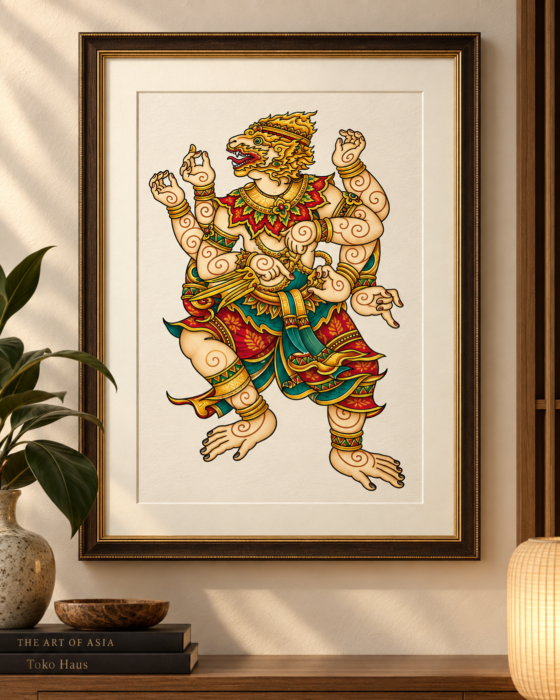 Visualización enmarcada de Monkey God / Hanuman